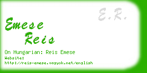 emese reis business card